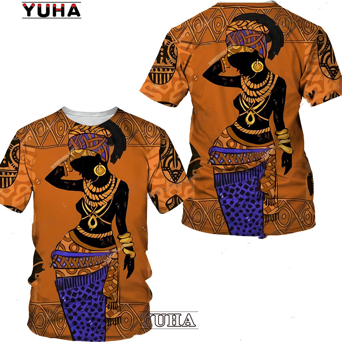Ethnic Style 3D Print Graphic Tees Unisex Dashiki Clothes Summer African Men's Short Sleeve T Shirt Street Fashion Outfits Men