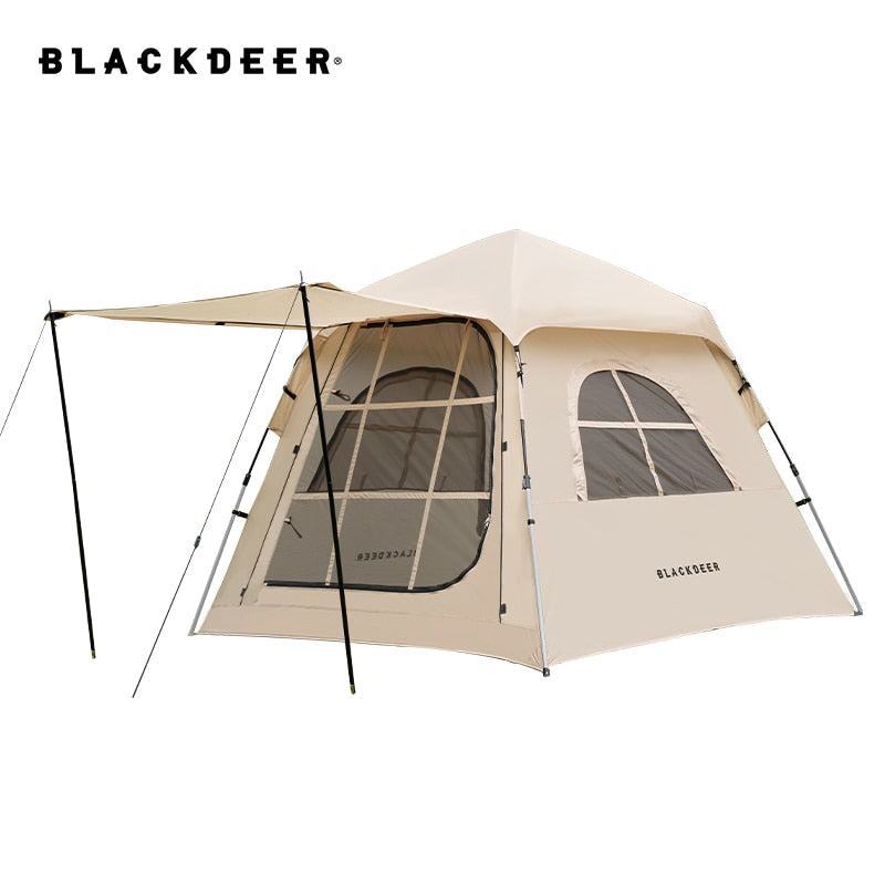 Blackdeer Automatic Tent 3-4 Person Camping Tent,Easy Instant Se tup Portable Backpacking for Sun Shelter,Travelling