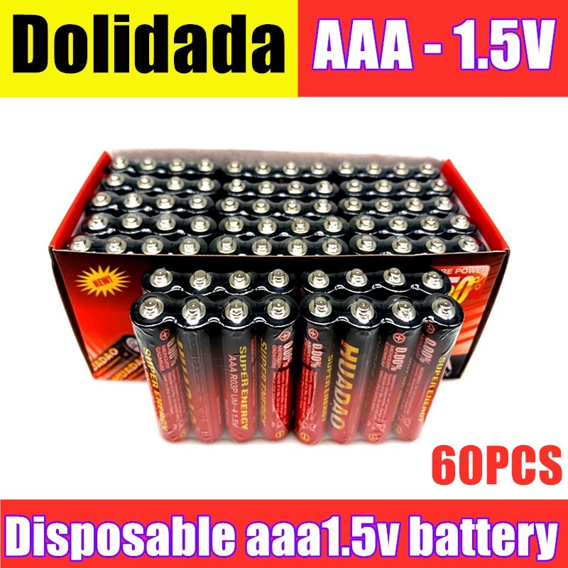 60PCS 1.5V AAA 3.9ohms Alkaline Disposable Dry Battery for Control Game Toy Computer Clock Radio Video Smoke Detector Remote Etc