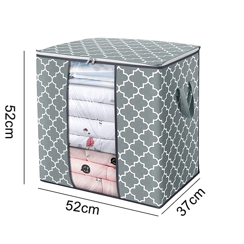 Clothes organizer Foldable Comforter Storage Bag Household Clothing Storage Box Dustproof Quilt Storage bolsas de almacenamiento