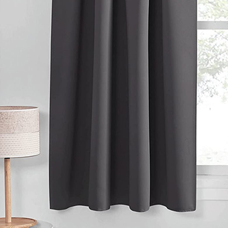 Blackout Short Curtains for Bedroom Opaque Blinds Curtain for Window Living Room Kitchen Treatment Ready Made Small Drapes