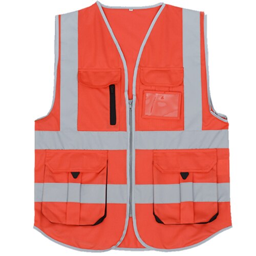 SFvest  construction  high visibility jacket reflective safety vest mens gilet fluorescent free shipping