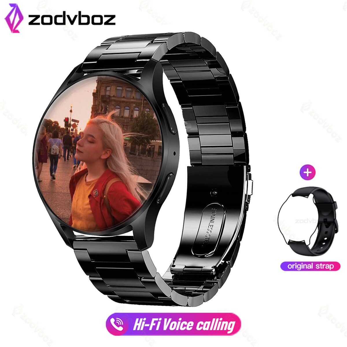 2023 latest men women smart watch Hi-Fi Voice Calling blood pressure heart rate monitoring sports fitness waterproof smartwatch