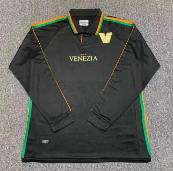 Venezia Home Away New Venezia FC Long Sleeve Jersey Black White 22 23 Venice 2022 2023 BUSIO Shirts