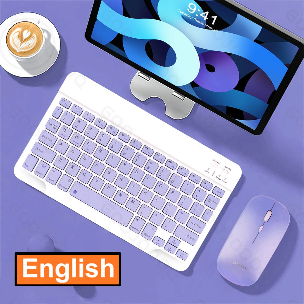 Wireless Keyboard Bluetooth Keyboard and Mouse For iPad Air 5 Pro 12 2021 Tecaldo Bluetooth For Xiaomi Samsung iPad Keyboard