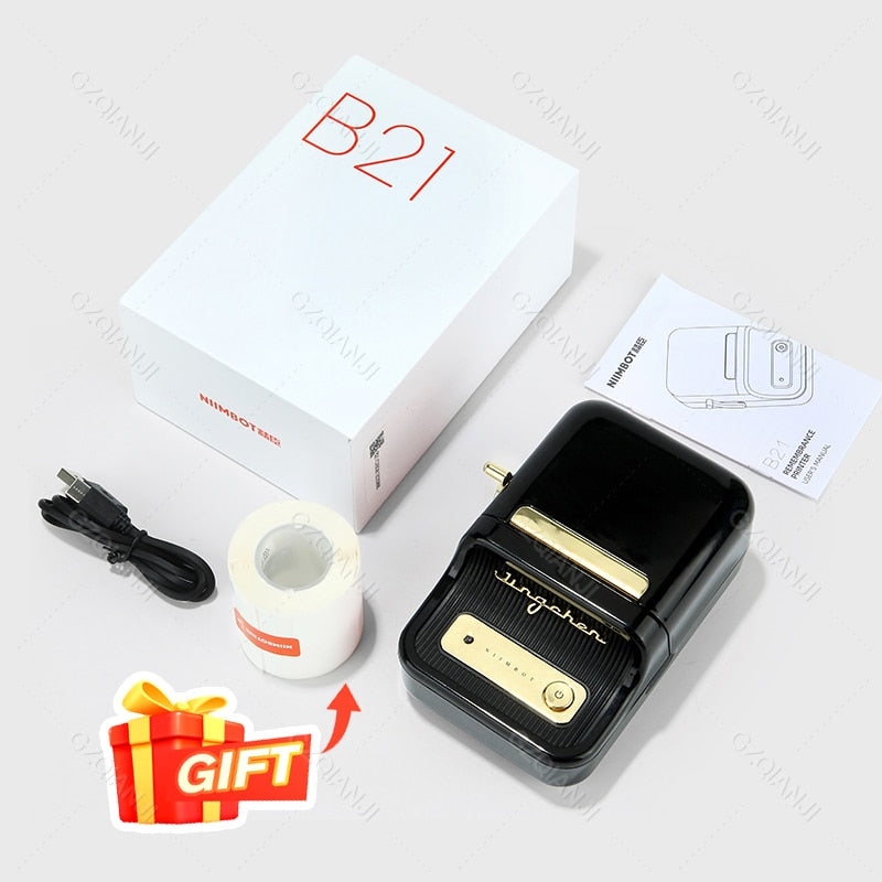 Niimbot B21 Wireless label printer Portable Pocket Label Printer Bluetooth Thermal Label Printer Fast Printing Home Use Office