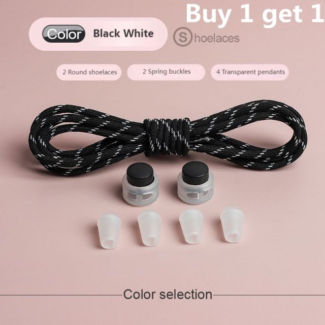 New Spring Lock Shoelaces without ties Elastic laces Sneakers Kids Adult Quick Shoe laces Round lazy Shoelace Shoes 15 Colors