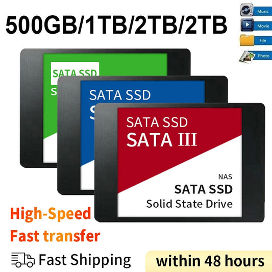 Original High Speed 1TB/500GB Hard Disk SATA3 2.5 inch 2TB SSD Internal Solid State Hard Drive 2.5” HDD for Computer/Laptop