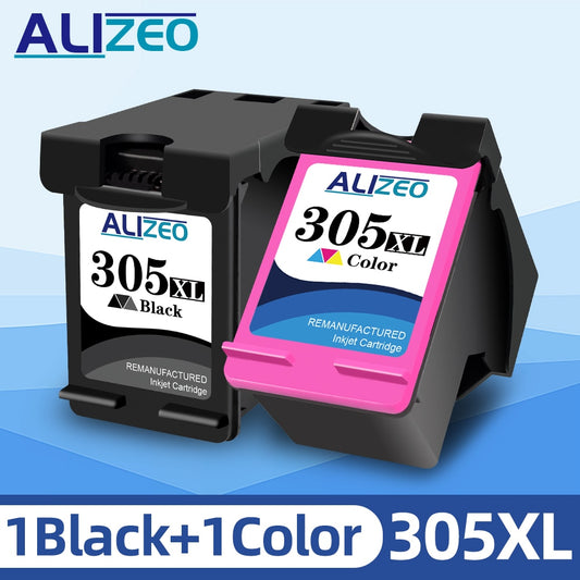 Alizeo Remanufactured Replacement For HP 305 HP 305 XL Ink Cartridge For HP Deskjetseries 4100 1212 1255 4122 6422 6430 2332