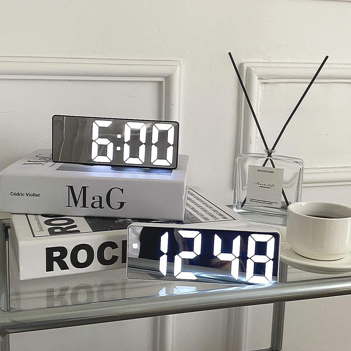 Smart LED Clock Bedside Digital Alarm Clocks Desktop Table Electronic Desk Watch Snooze desk clock Wake Up Alarm Clock Digital