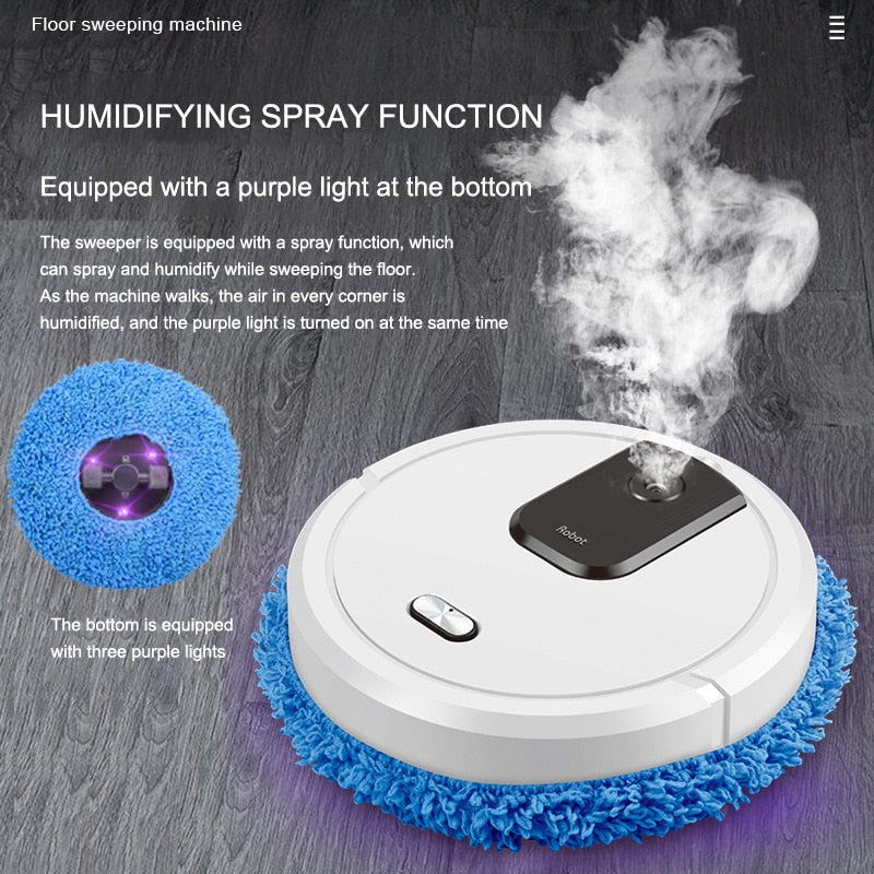 Smart Robot Vacuum Cleaner Multifunction Home Cleaning Sweeping Machine Rechargeable Wireless Smart Floor Machine Office Clean