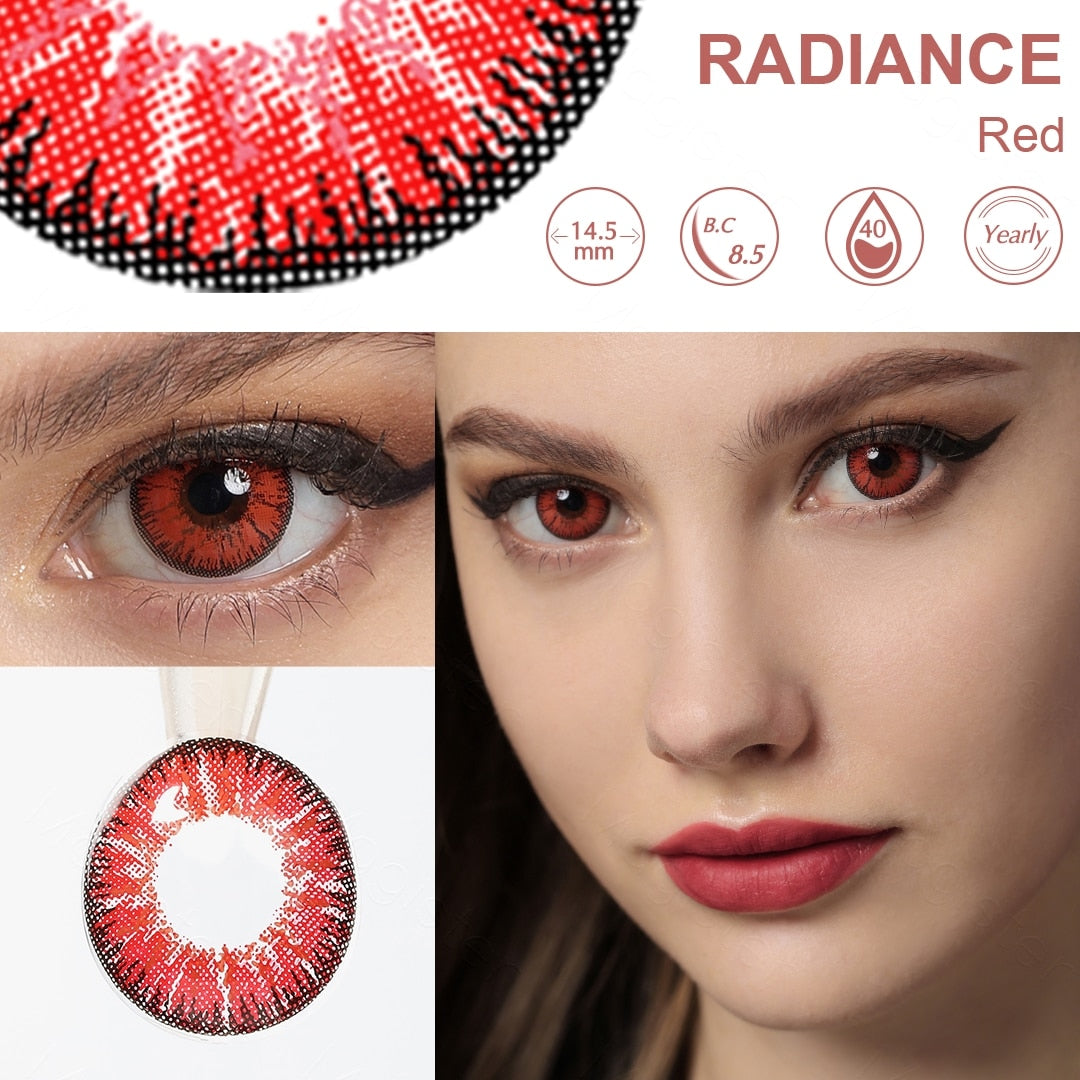 1pair(2pcs) Color Contact Lenses For Eyes Anime Cosplay Colored Lenses Blue Red Multicolored Lenses Contact Lens Beauty Pupils