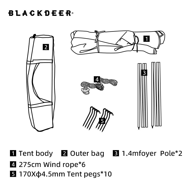 Blackdeer Automatic Tent 3-4 Person Camping Tent,Easy Instant Se tup Portable Backpacking for Sun Shelter,Travelling