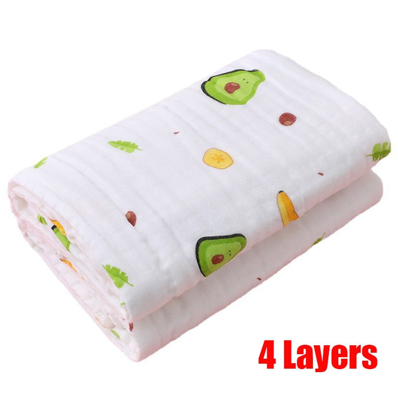 Baby Bath Towel Boy Girl 100% Cotton Baby Towel Blanket For Newborn Baby Bathrobe 6 Layers Gauze Washcloth Infant Swaddle