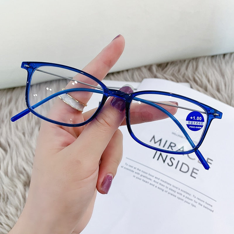 2022 Anti-Blue Light Reading Glasses Full Frame Glasses for men and women radiation protection Square Optical Computer Glasses