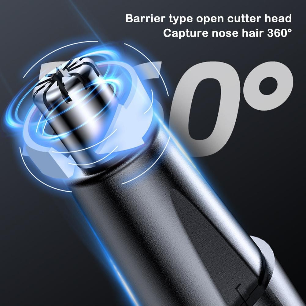 Electric Nose Hair Trimmer Steel Blade USB Nose Easy Sideburn Clean To Trim Ear Charging Waterproof Eyebrows Hair