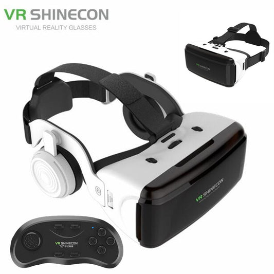 Original VR Virtual Reality 3D Glasses Box Stereo VR Google Cardboard Headset Helmet for IOS Android Smartphone,Wireless Rocker