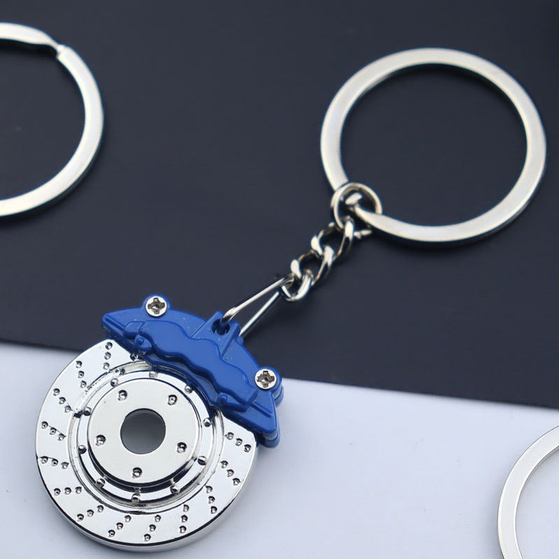 Creative gift car metal keychain turbo gear hub pendant brake disc shock absorber Pendant