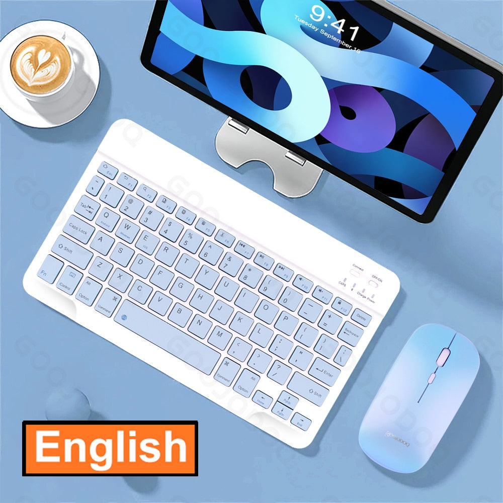 Wireless Keyboard Bluetooth Keyboard and Mouse For iPad Air 5 Pro 12 2021 Tecaldo Bluetooth For Xiaomi Samsung iPad Keyboard