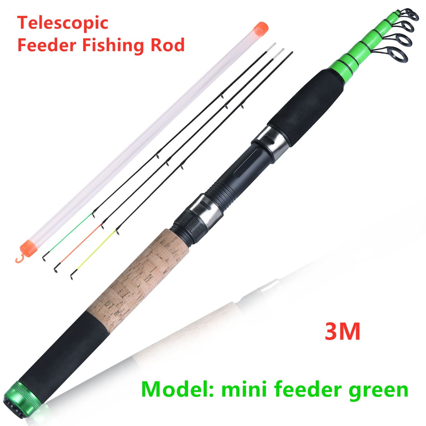 Sougayilang L M H Power Feeder Fishing Rod Spinning /6 Sections Carbon Fiber Travel Rod 3.0M 3.3M 3.6M With Free Spare Tip