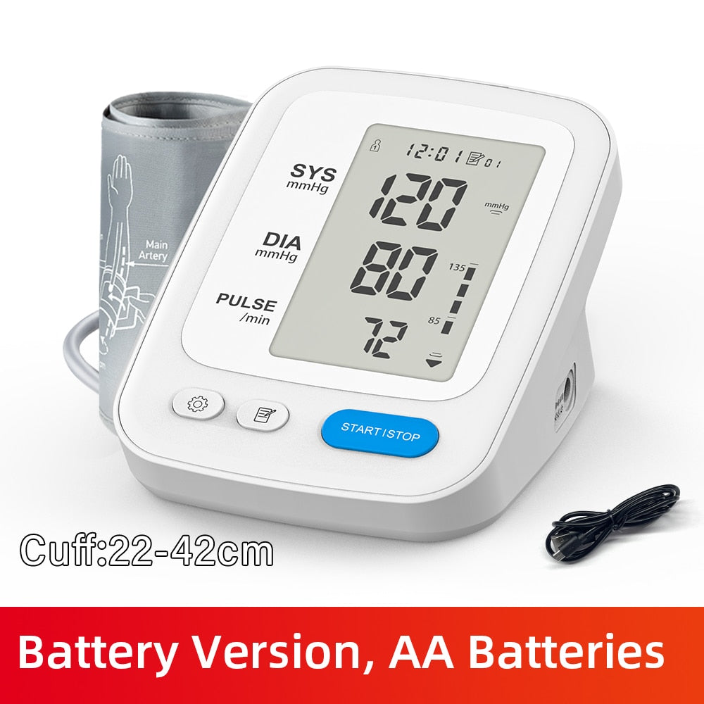 Yongrow Portable Digital Upper Arm Blood Pressure Monitor Measurement Tool Portable LCD Digital 1 Pcs Tonometer Sphygmomanometer