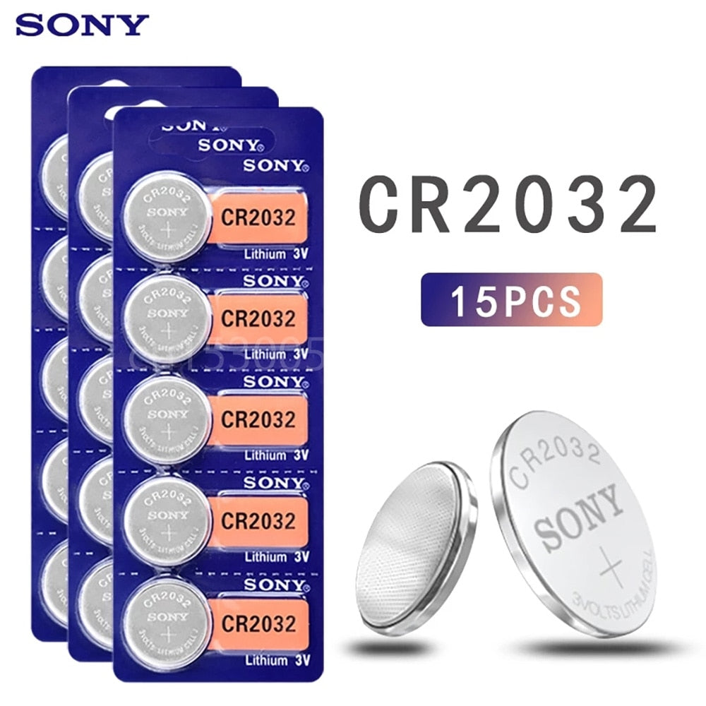 SONY Original CR2032 DL2032 ECR2032 BR2032 2032 CR 2032 3V Lithium Button cell Coin Battery Long Lasting for Watches