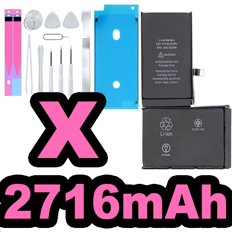 XDOU Battery For iPhone Apple 5S SE 2 6 6S 7 8 Plus X XR XS 11 12 13 Pro Max Replacement Bateria IP6S 6G 7G 7Plus 8Plus  4 5 4S