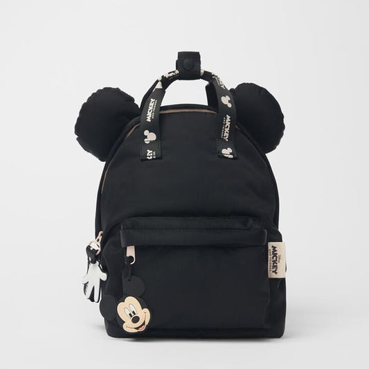 Black Mickey Backpacks Cartoon Fashion Kindergarten Kids School Bag Trendy Casual Children's Bag Double Shoulder Boys Schoolbag