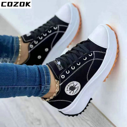 Canvas Sneakers Women Shoes Couple Canvas Shoe Casual Women Sport Shoes Male Flat Lace-Up Adult Zapatillas Mujer Chaussure Femme