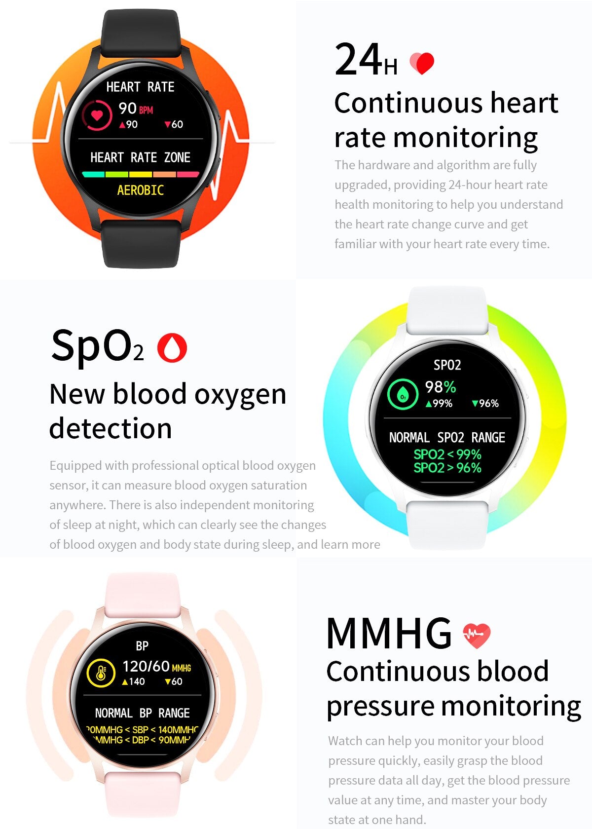 2023 latest men women smart watch Hi-Fi Voice Calling blood pressure heart rate monitoring sports fitness waterproof smartwatch