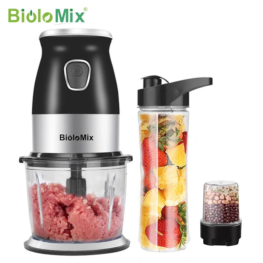 BPA FREE 500W Portable Personal Blender Mixer Food Processor With Chopper Bowl 600ml Juicer Bottle Meat Grinder Baby Food Maker