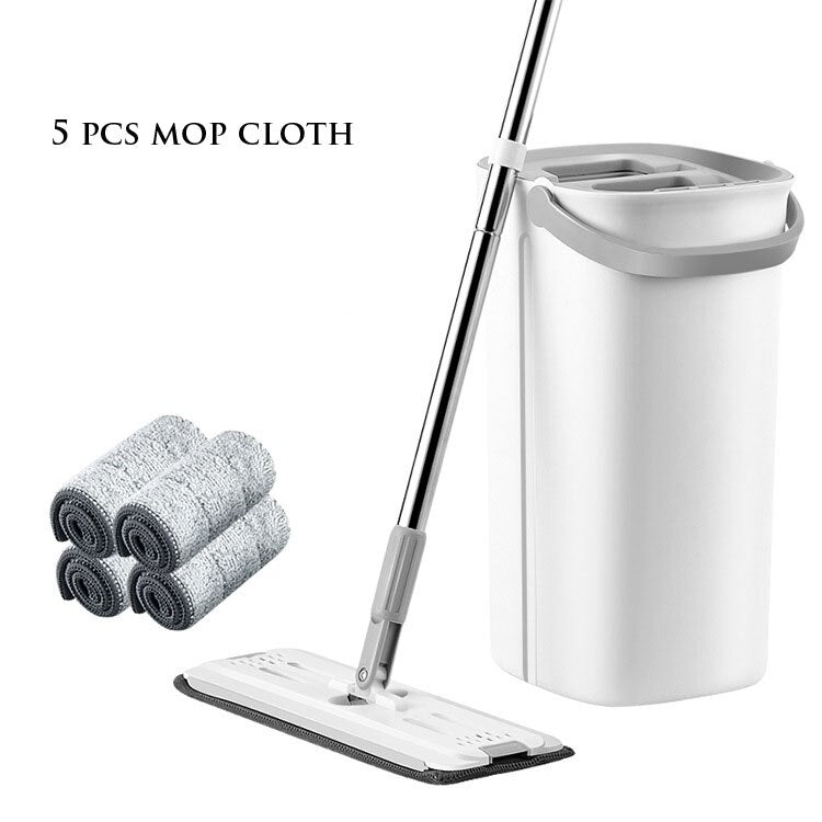 Free Shipping Mop With Bucket Microfiber Self-squeezer Easy To Drain For Window Washing Floors Mop Household Cleaning Tools