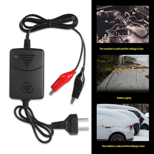 12V 1.3A Car Battery Charger Portable for Motorcycles, Electric Toys, Water Colloid Maintenance-Free Lead-Acid Batteries