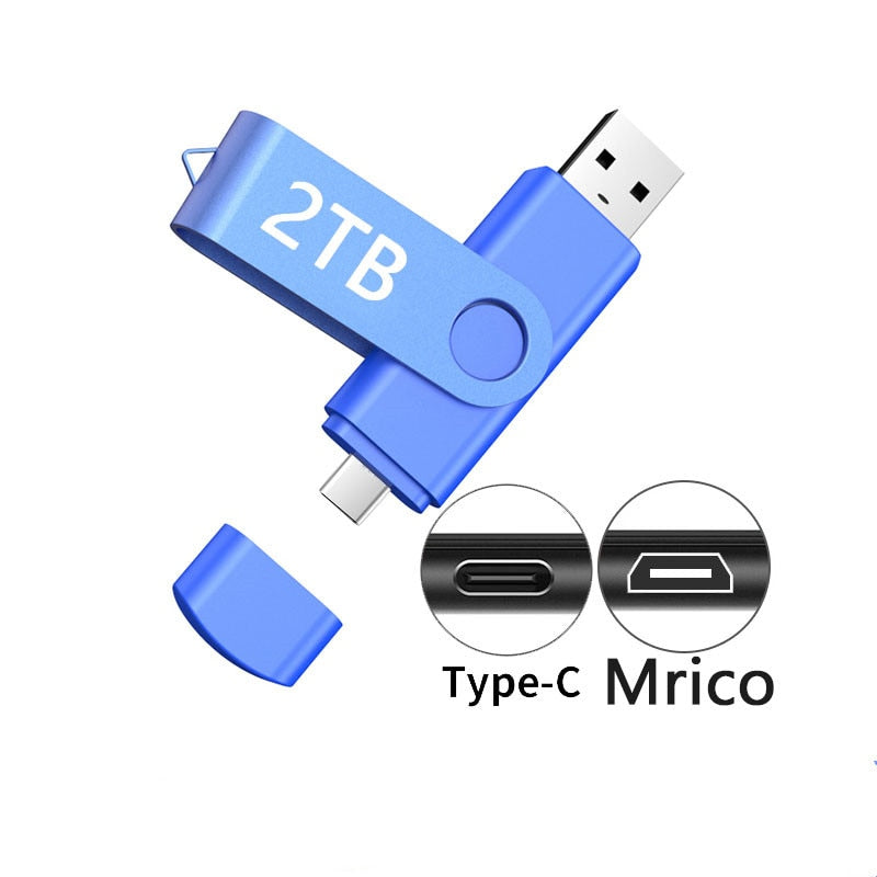 USB 2.0 2TB PEN DRIVE 2TB OTG Pendrive 2TB USB Flash Drive TYPE-C MICRO 2TB Flash Drive 2TB U Disk 2TB Metal flash Drive 2tb