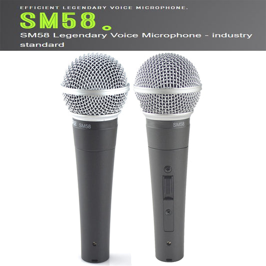 Shure SM58 Microphone Professional  Wired Dynamic Cardioid Microp Mic Karaoke KTV Stage Show Gaming for Youtube Recording