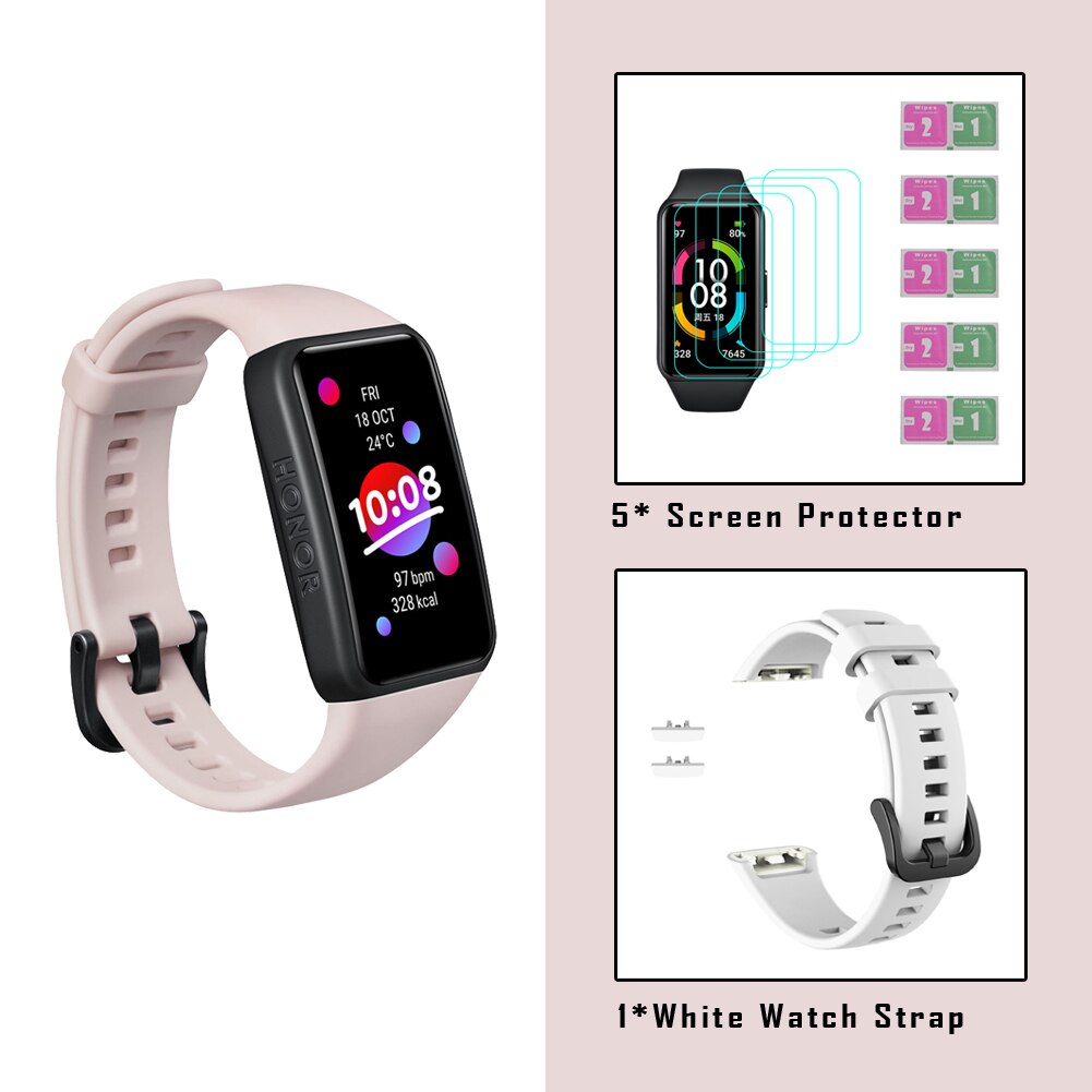 Global Version HONOR Band 6 Smart Watch Heart Rate Stress Monitor 1.47 AMOLED Screen Fitness Bracelet Smartband for Men Women