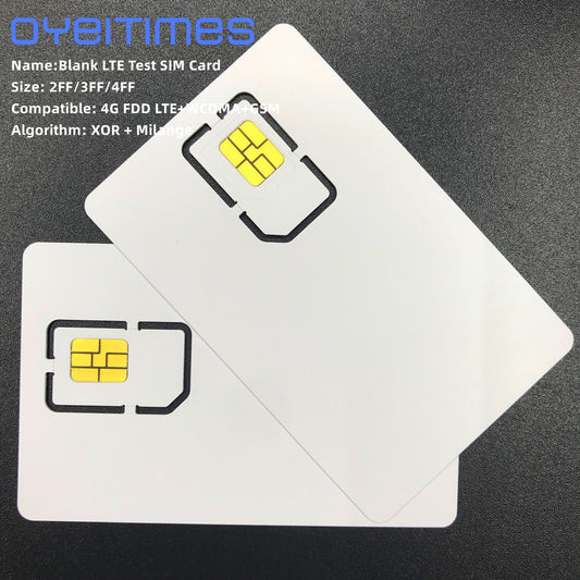 OYEITIMES 4G LTE Test SIM Card Support Double Milenage And XOR Algorithms Test SIM Card Mini,Micro and Nano Blank Test SIM Card