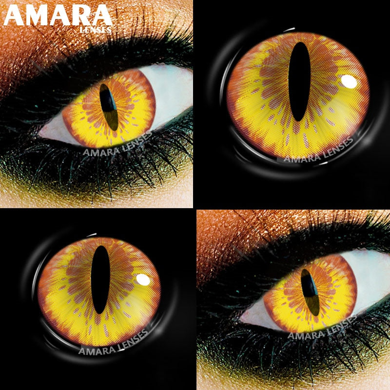 AMARA 2pcsCosplay Anime Eyes Lenses for Eyes AYY Series Makeup Sharingan Beauty Contact Lenses Eye Cosmetic Color Lens Eyes