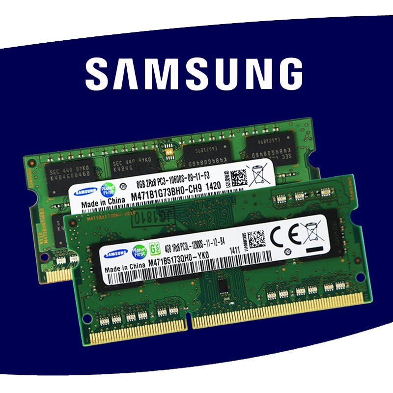 SAMSUNG 8GB 4GB 2GB 2G 4G PC2 PC3 PC3L  DDR2 DDR3 667Mhz 800Mhz 1333hz 1600Mhz 5300S 6400 8500 10600  Laptop Memory Notebook RAM