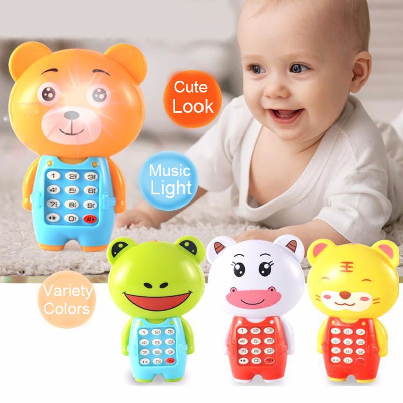 Electronic Toy Phone Musical Mini Cute Children Phone Early Education Cartoon Mobile Phone Telephone Cellphone Baby Toys