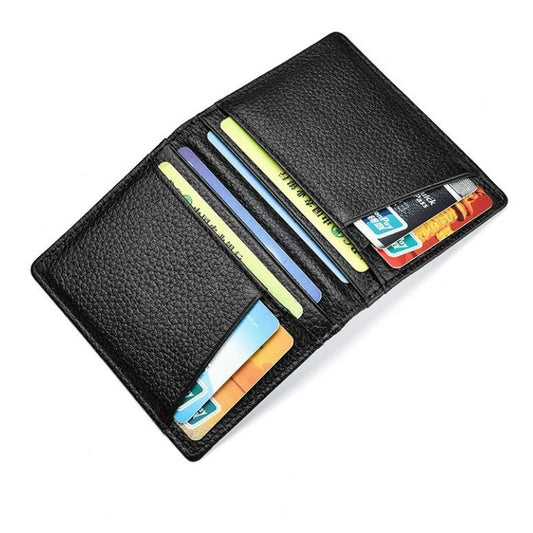 Super Slim Soft Wallet 100% Genuine Leather Mini Credit Card Wallet Purse Card Holders Men Wallet Thin Small