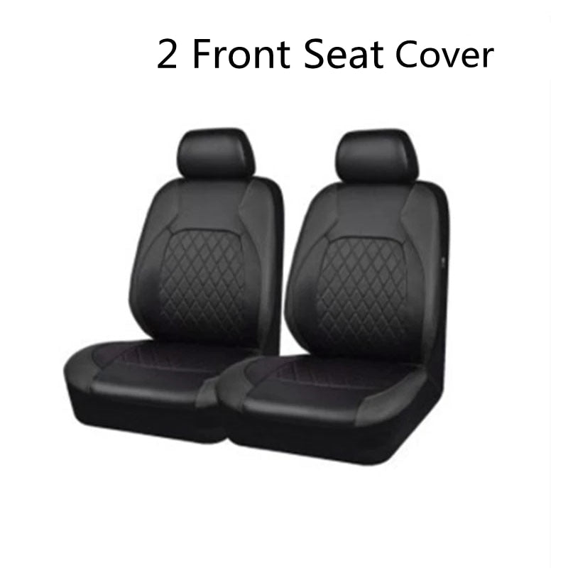 PU Leather Universal Car Seat Covers Airbag Compatible Waterproof Automobile Seat Protector Interior Accessories Fit most cars